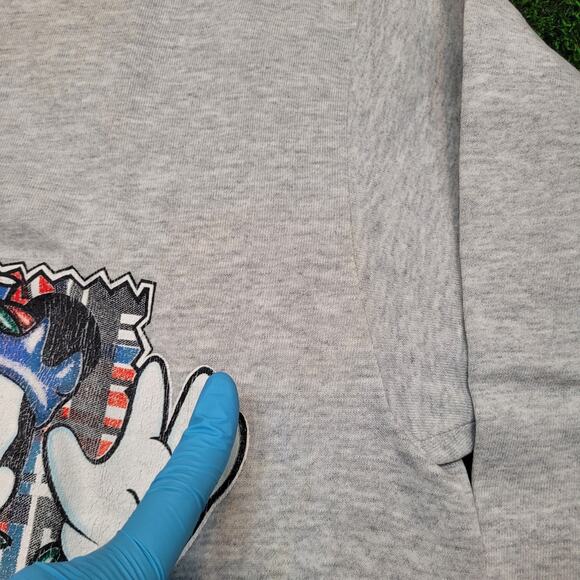 VTG 90s Mickey Unlimited Sweatshirt Boxy Cropped Fit Disney Mens Large Baggy - Picture 3 of 6